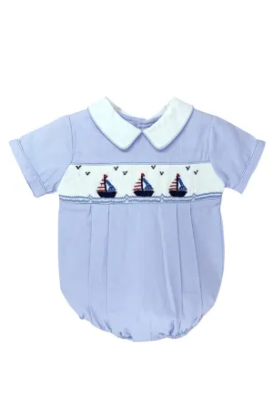 20028-Blue Freedom Boats Baby Boy Bubble Romper