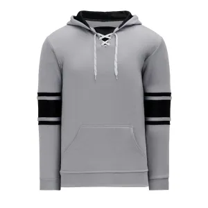 A1845-920 Heather Grey/Black Blank Hoodie Sweatshirt