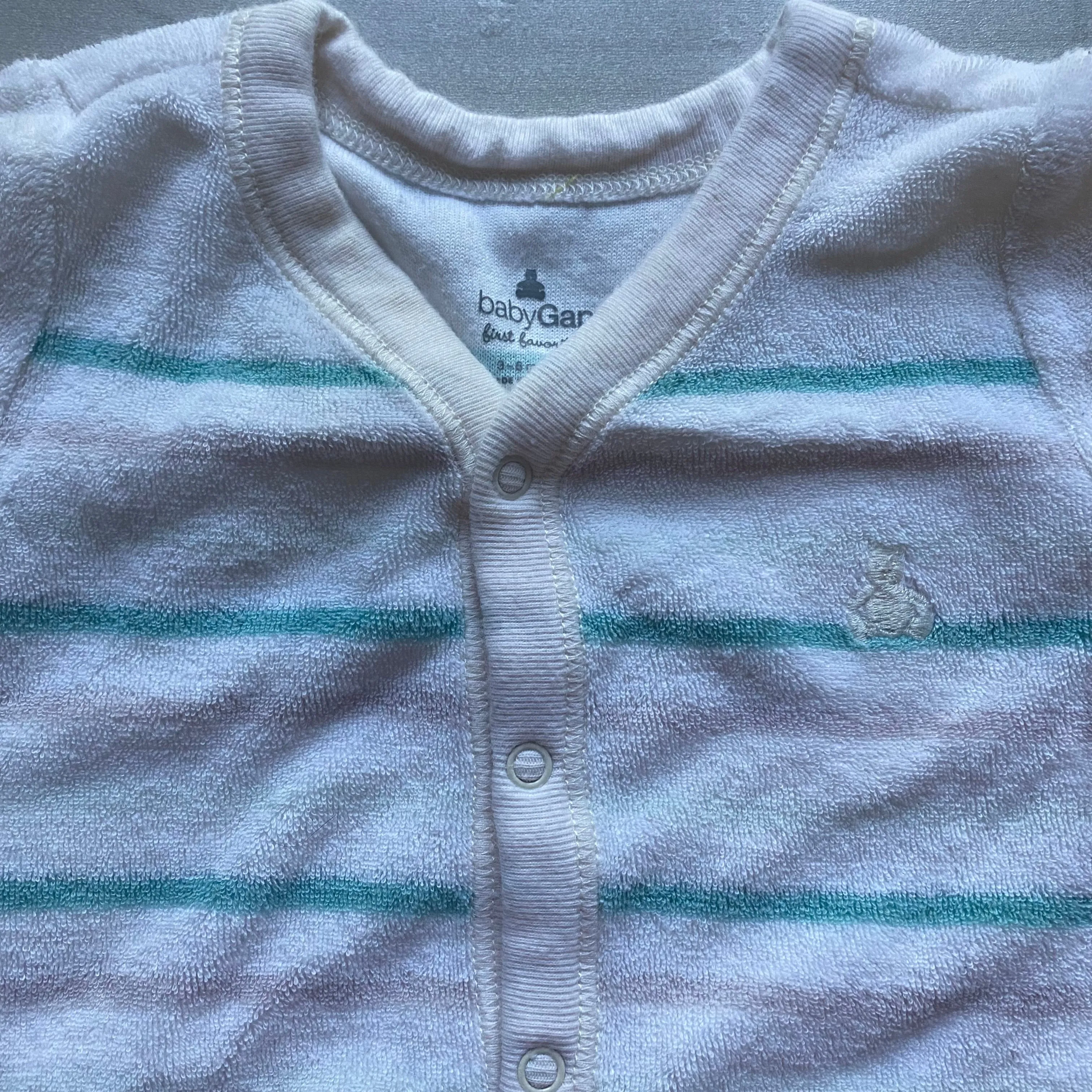 Baby Gap Terry Cream Striped Romper