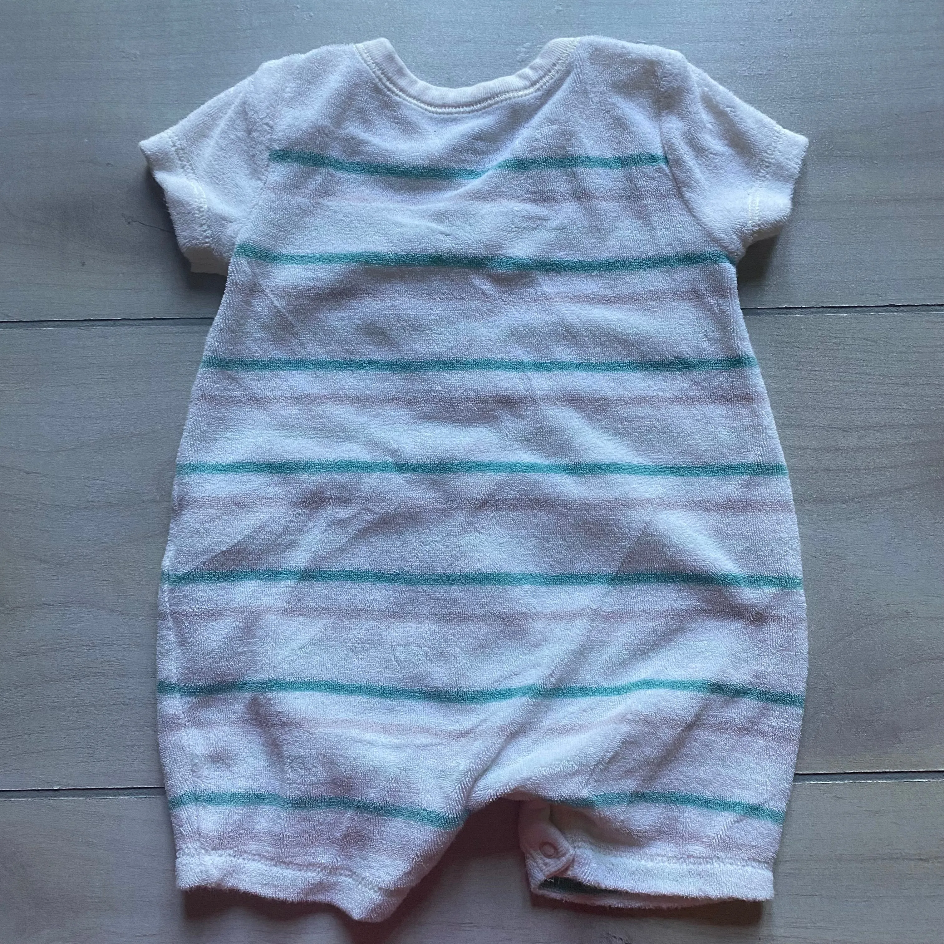 Baby Gap Terry Cream Striped Romper