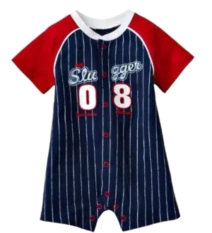 Baby Romper Slugger 08 Baseball League Romper
