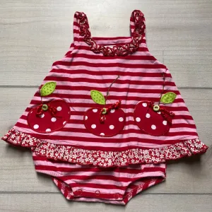 Bailey Boys Cherry Applique Romper