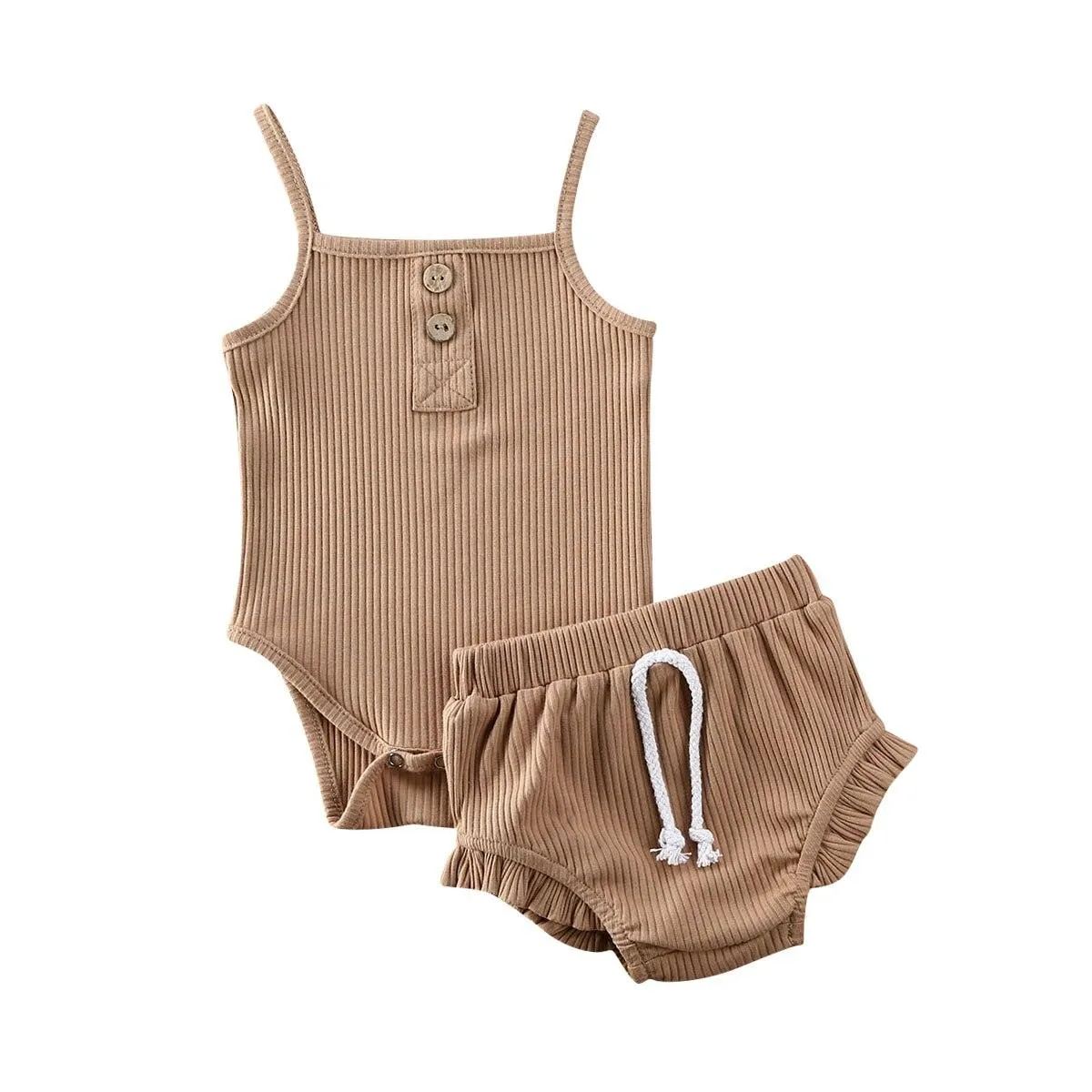 Basic Sleeveless Romper With Bloomer