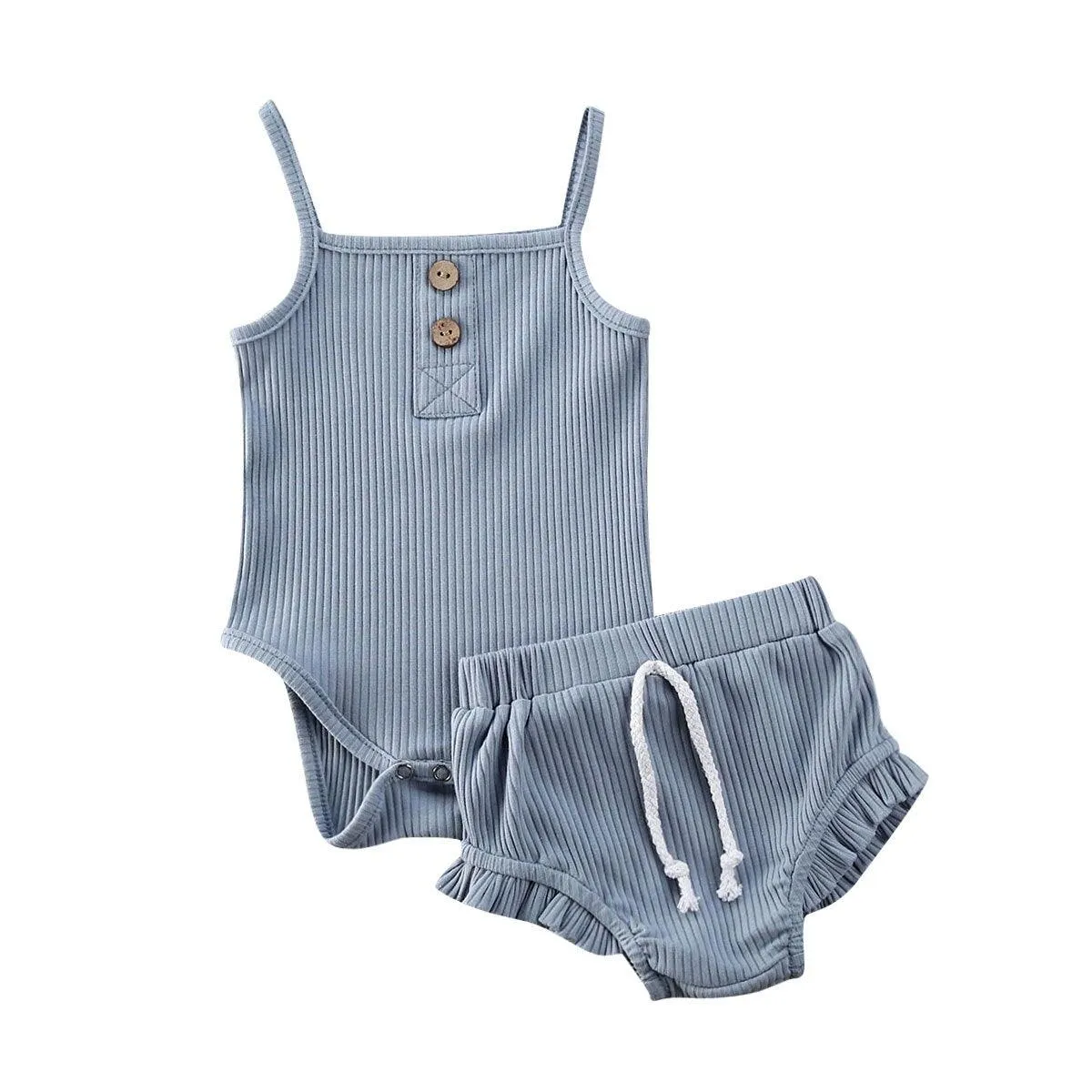 Basic Sleeveless Romper With Bloomer