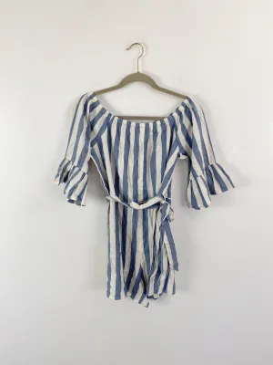 Billabong Cotton Stripe Romper Medium