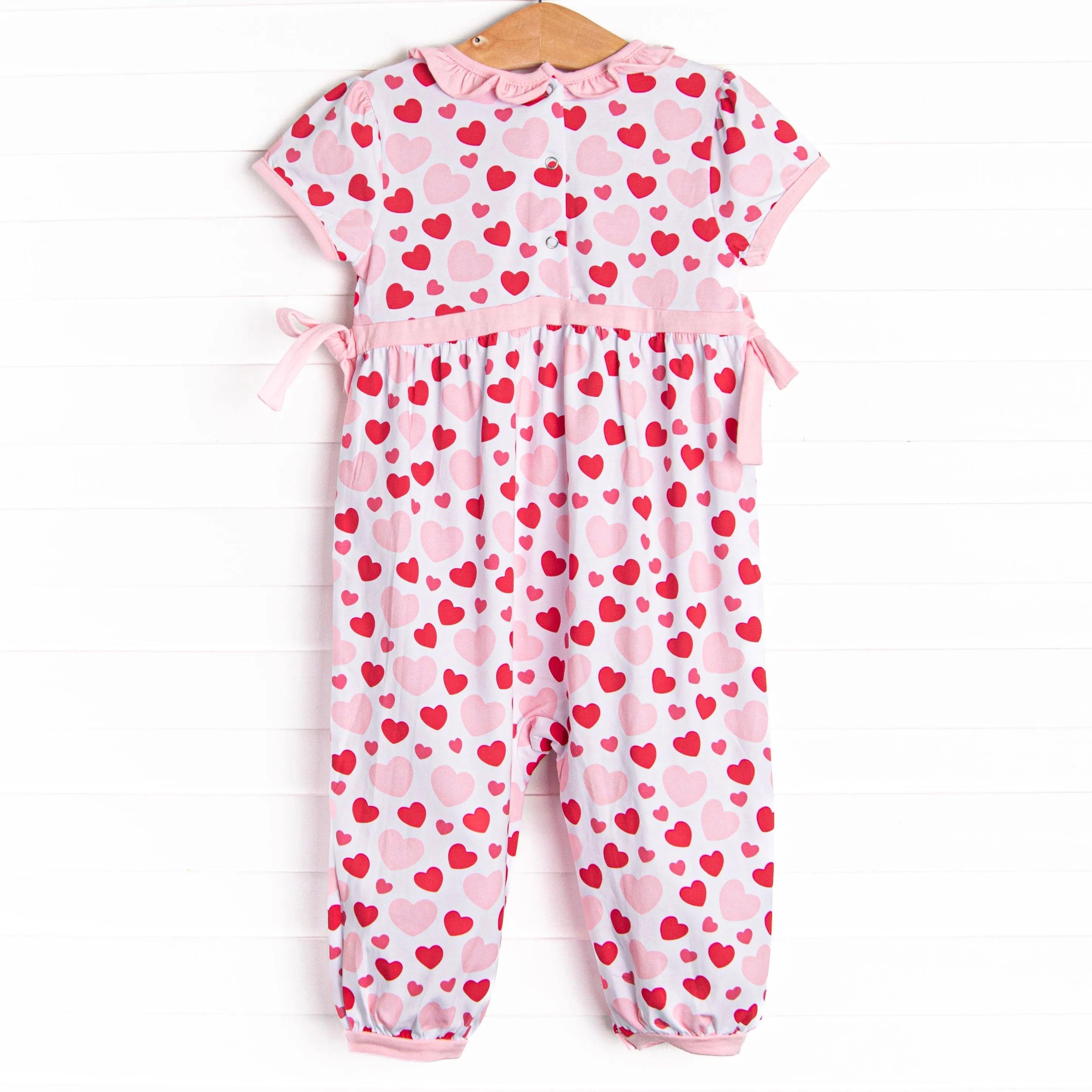 Bubbly Hearts Bubble Romper, Pink