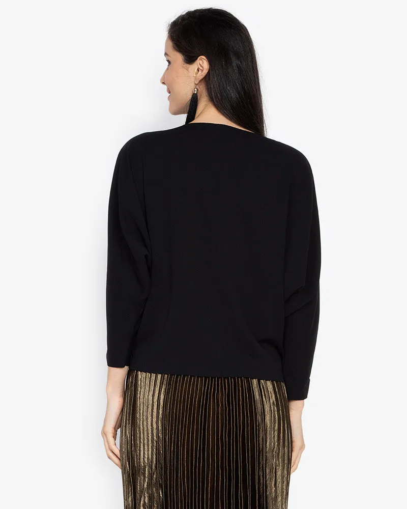 Ceretti Batwing Sleeves Neocrepe Top