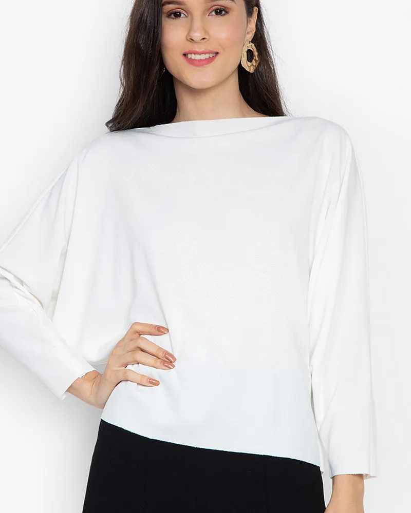 Ceretti Batwing Sleeves Neocrepe Top