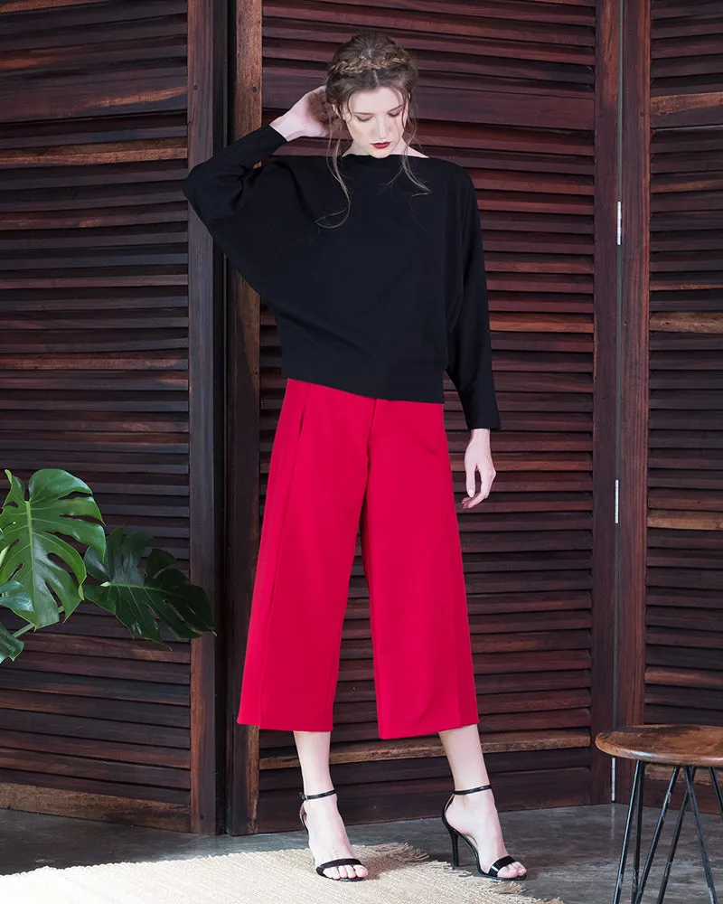 Ceretti Batwing Sleeves Neocrepe Top