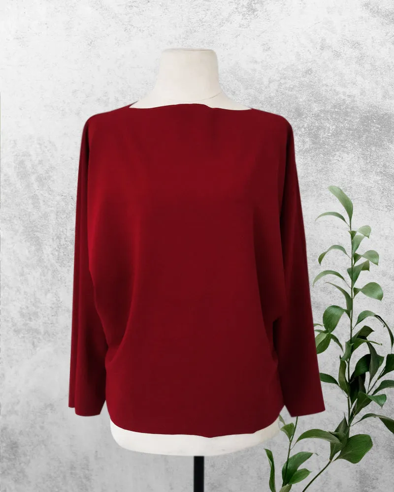 Ceretti Batwing Sleeves Neocrepe Top