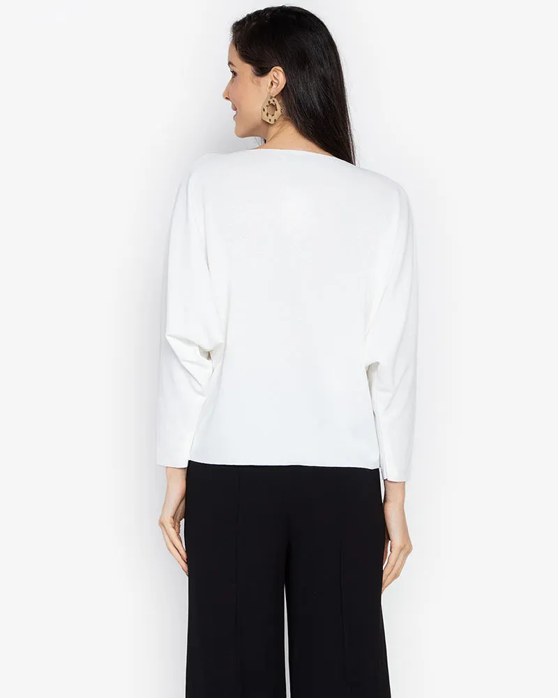 Ceretti Batwing Sleeves Neocrepe Top