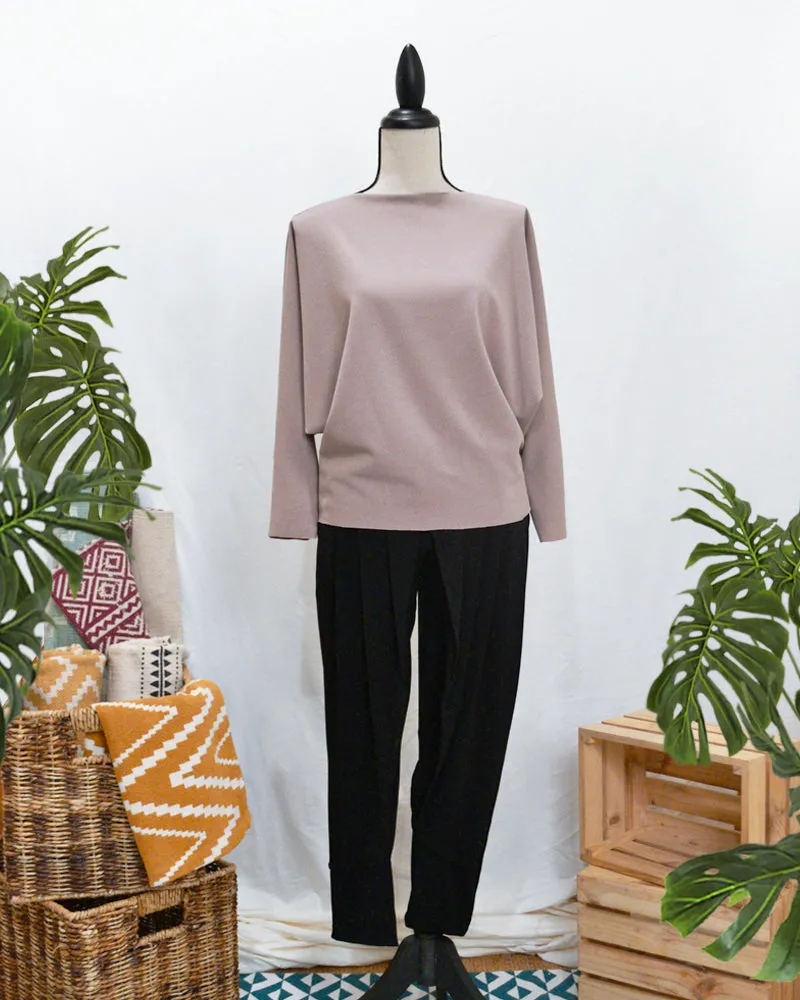 Ceretti Batwing Sleeves Neocrepe Top