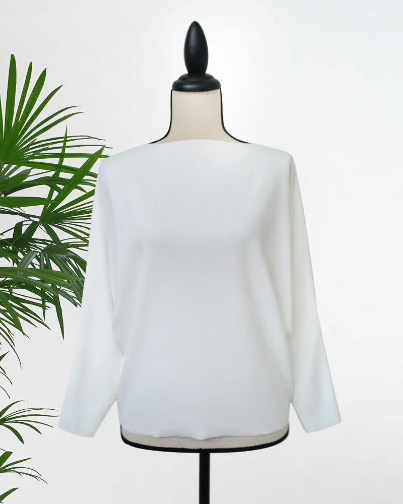 Ceretti Batwing Sleeves Neocrepe Top