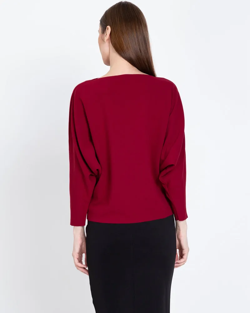 Ceretti Batwing Sleeves Neocrepe Top