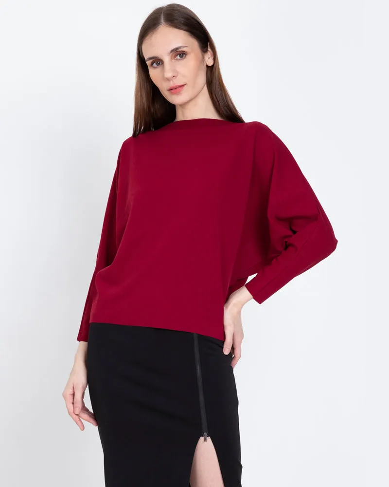 Ceretti Batwing Sleeves Neocrepe Top