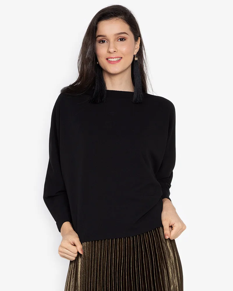 Ceretti Batwing Sleeves Neocrepe Top
