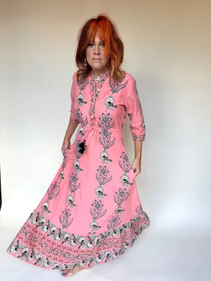 Cinched Shirt Dress Maxi - Udaipur