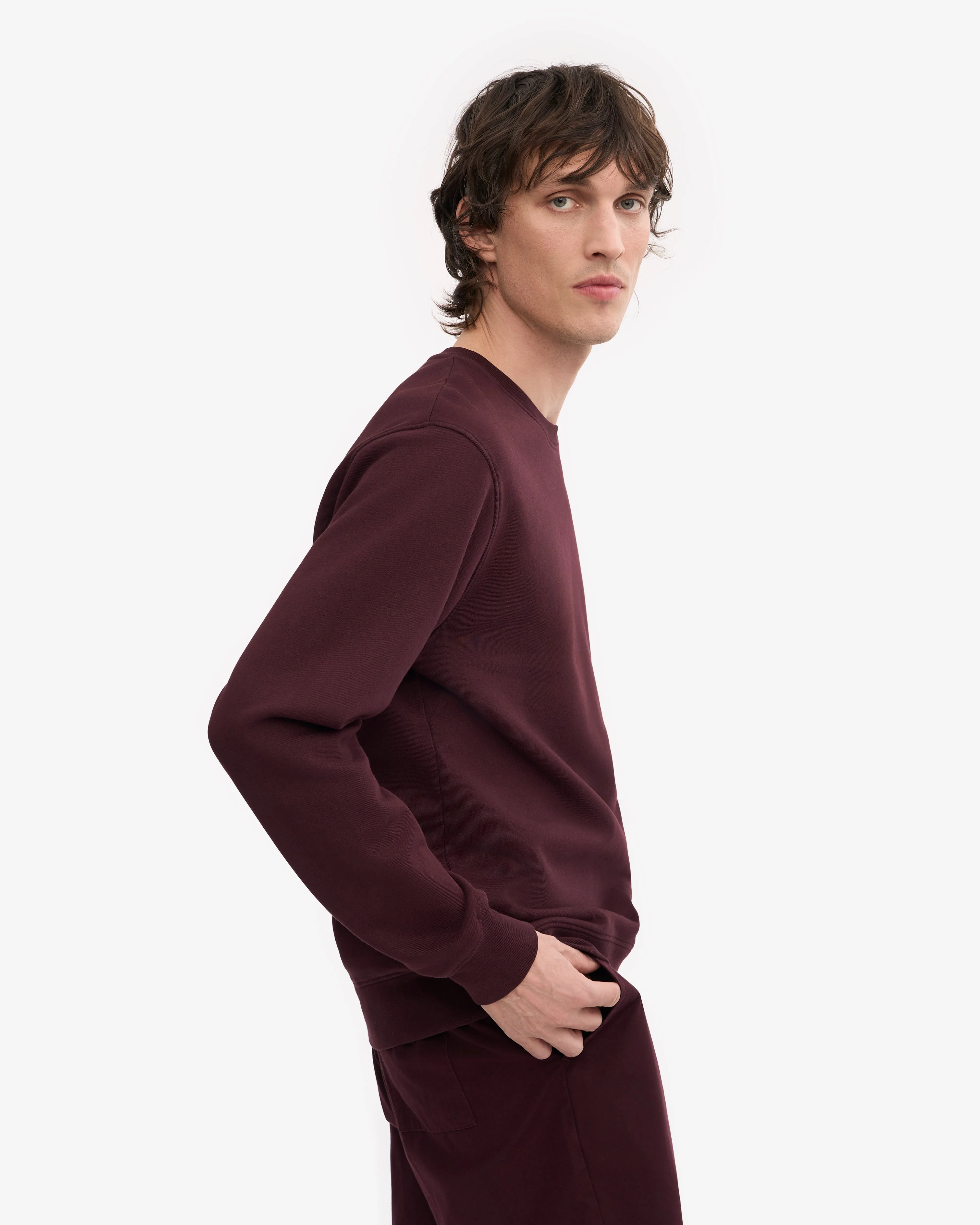 Classic Organic Crew - Oxblood Red