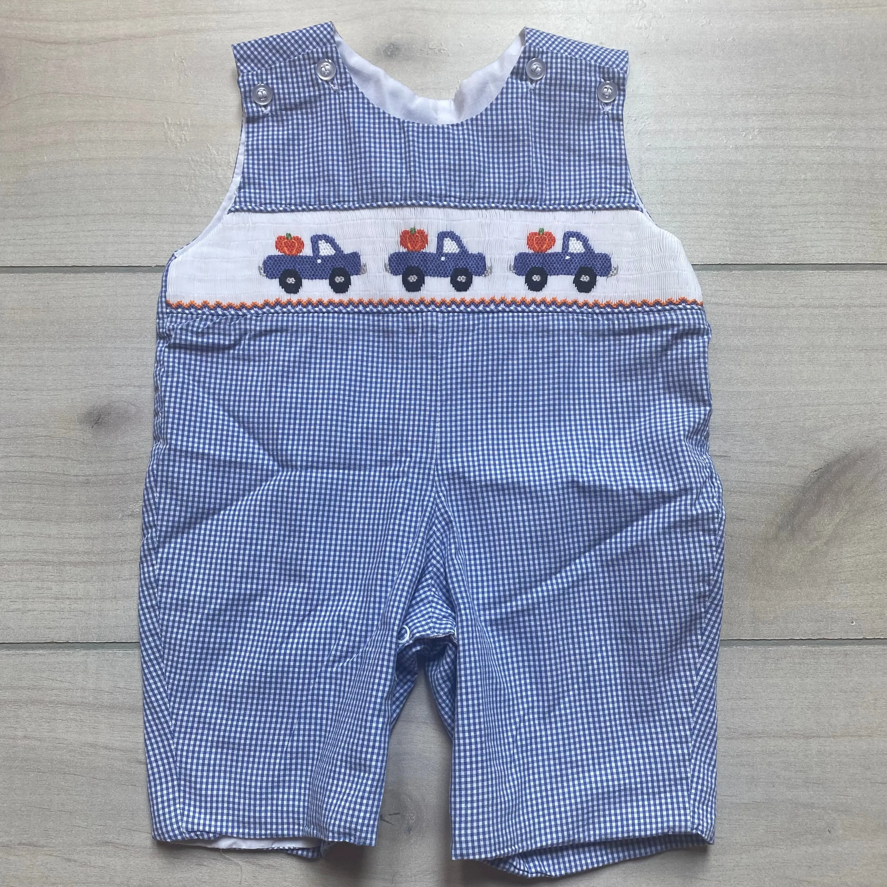 Classic Whimsy Smocked Pumpkin Romper