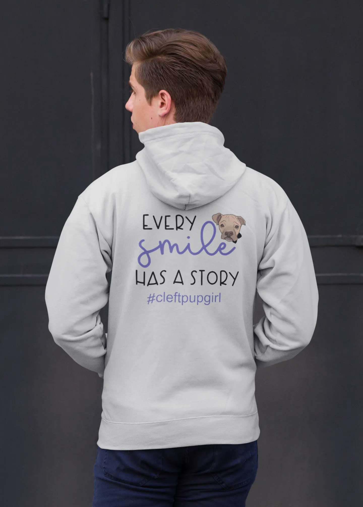 Cleft Pup Brigade Smile Story Zip Up Hoodie (available in several colors)