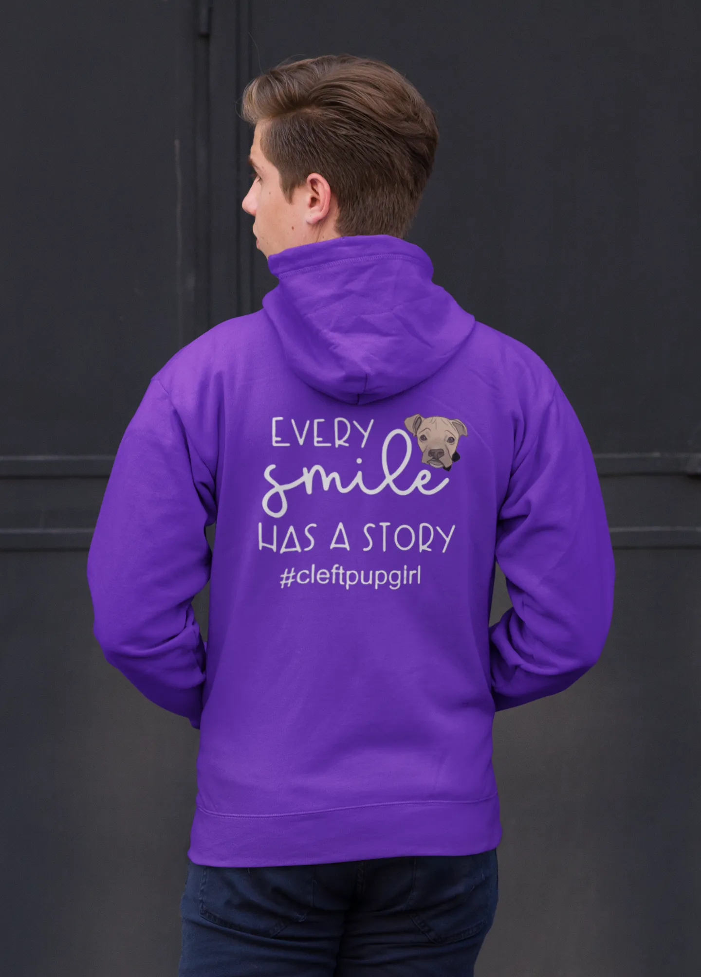 Cleft Pup Brigade Smile Story Zip Up Hoodie (available in several colors)