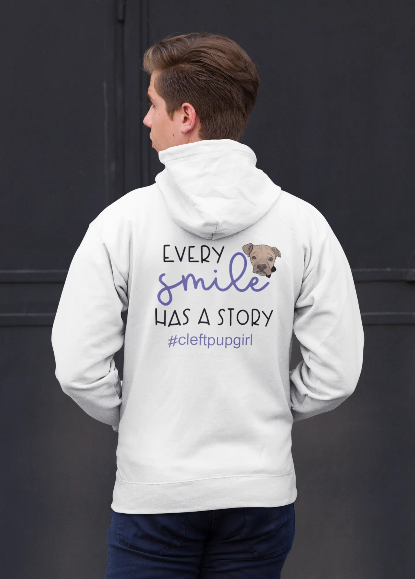 Cleft Pup Brigade Smile Story Zip Up Hoodie (available in several colors)