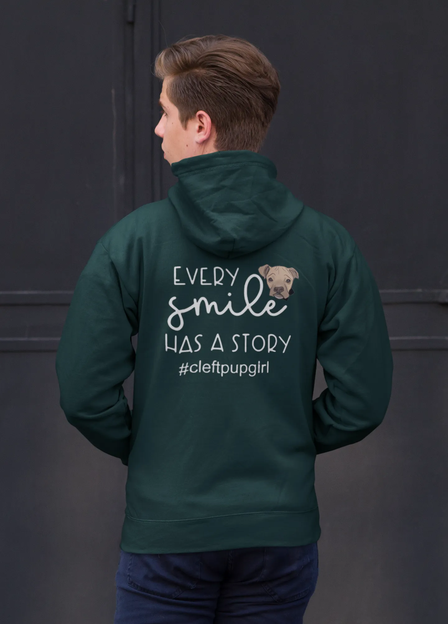 Cleft Pup Brigade Smile Story Zip Up Hoodie (available in several colors)