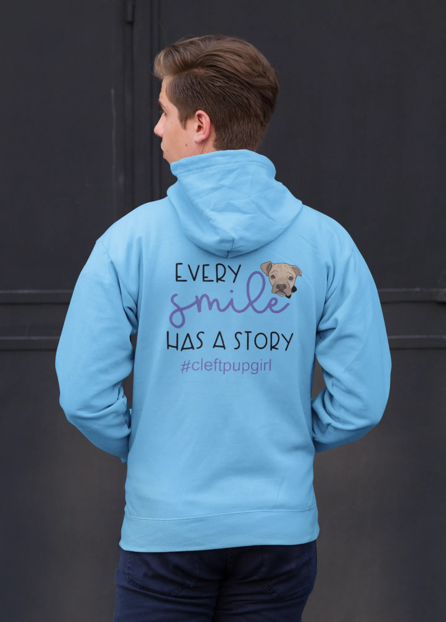 Cleft Pup Brigade Smile Story Zip Up Hoodie (available in several colors)