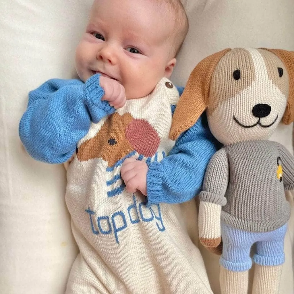 Dog Baby Gift Set - Knit Romper and Baby Accessories