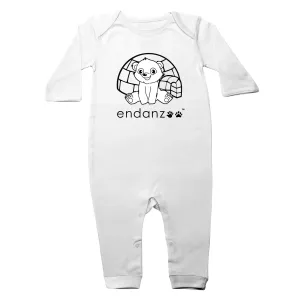 Endanzoo Organic Baby Romper - Polar Bear & Igloo