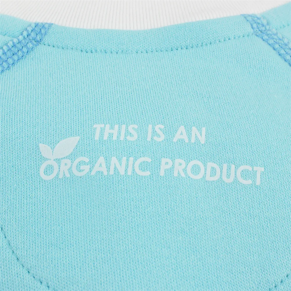 Endanzoo Organic Double Zippered Romper - Aqua