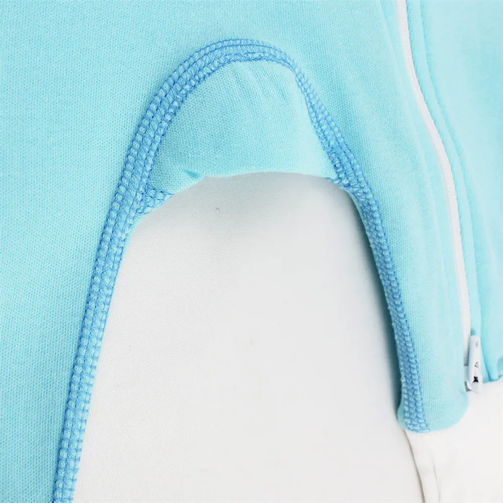 Endanzoo Organic Double Zippered Romper - Aqua