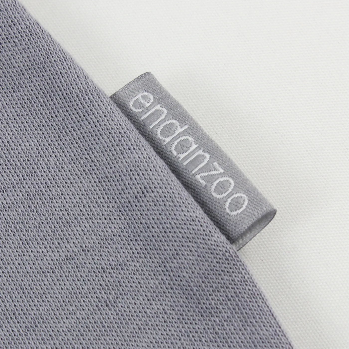 Endanzoo Organic Double Zippered Romper - Grey w/ Blue