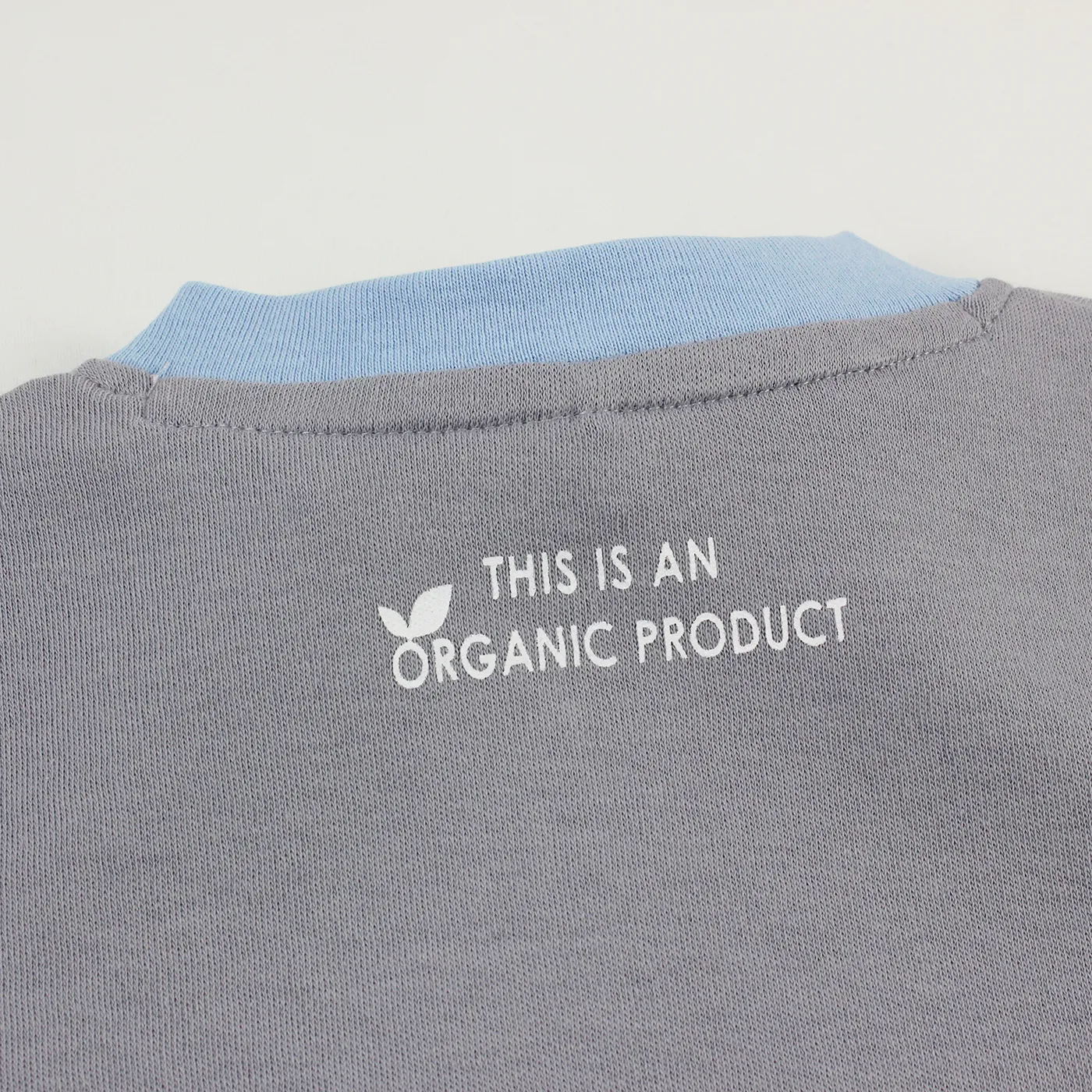 Endanzoo Organic Double Zippered Romper - Grey w/ Blue
