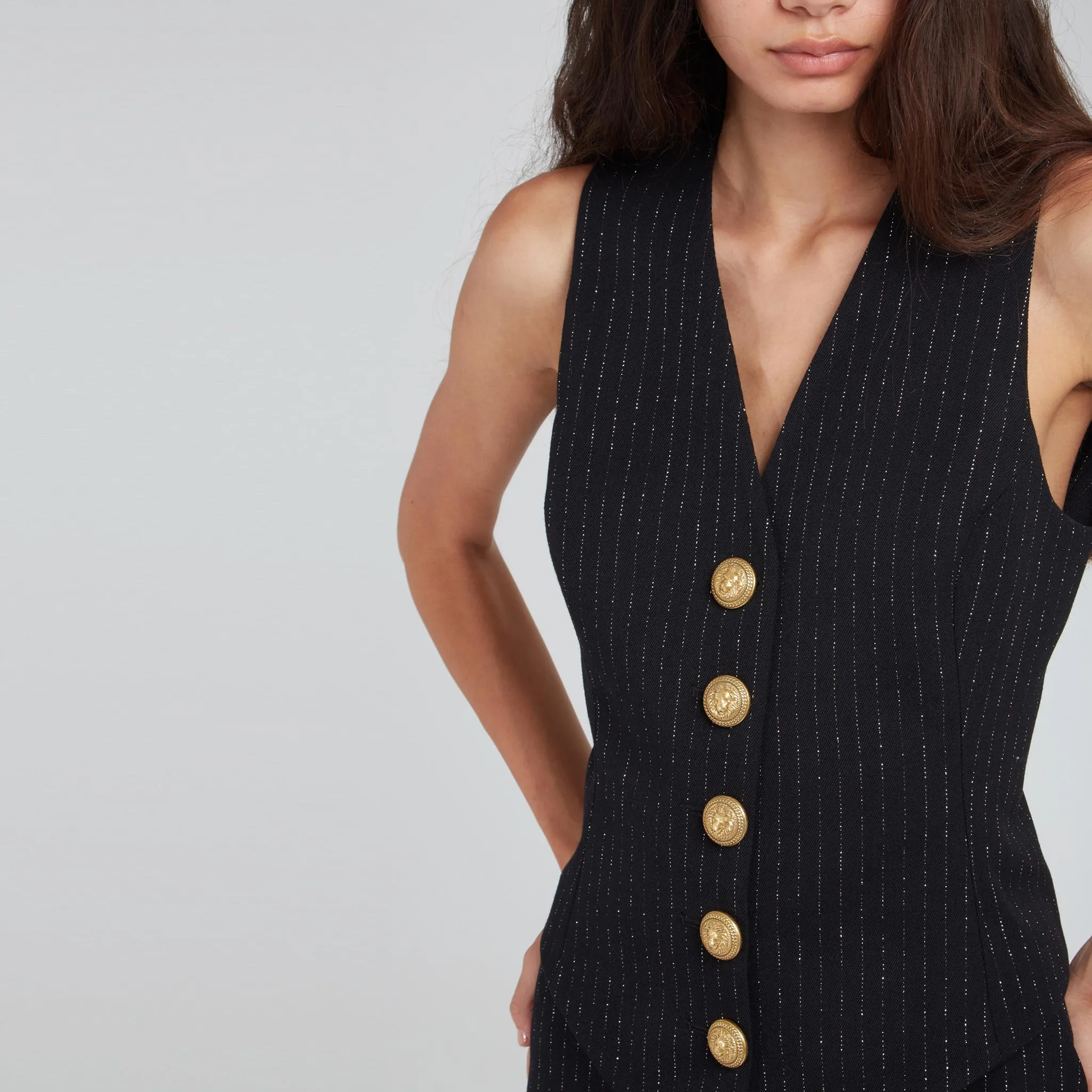 Gilet in tessuto nero