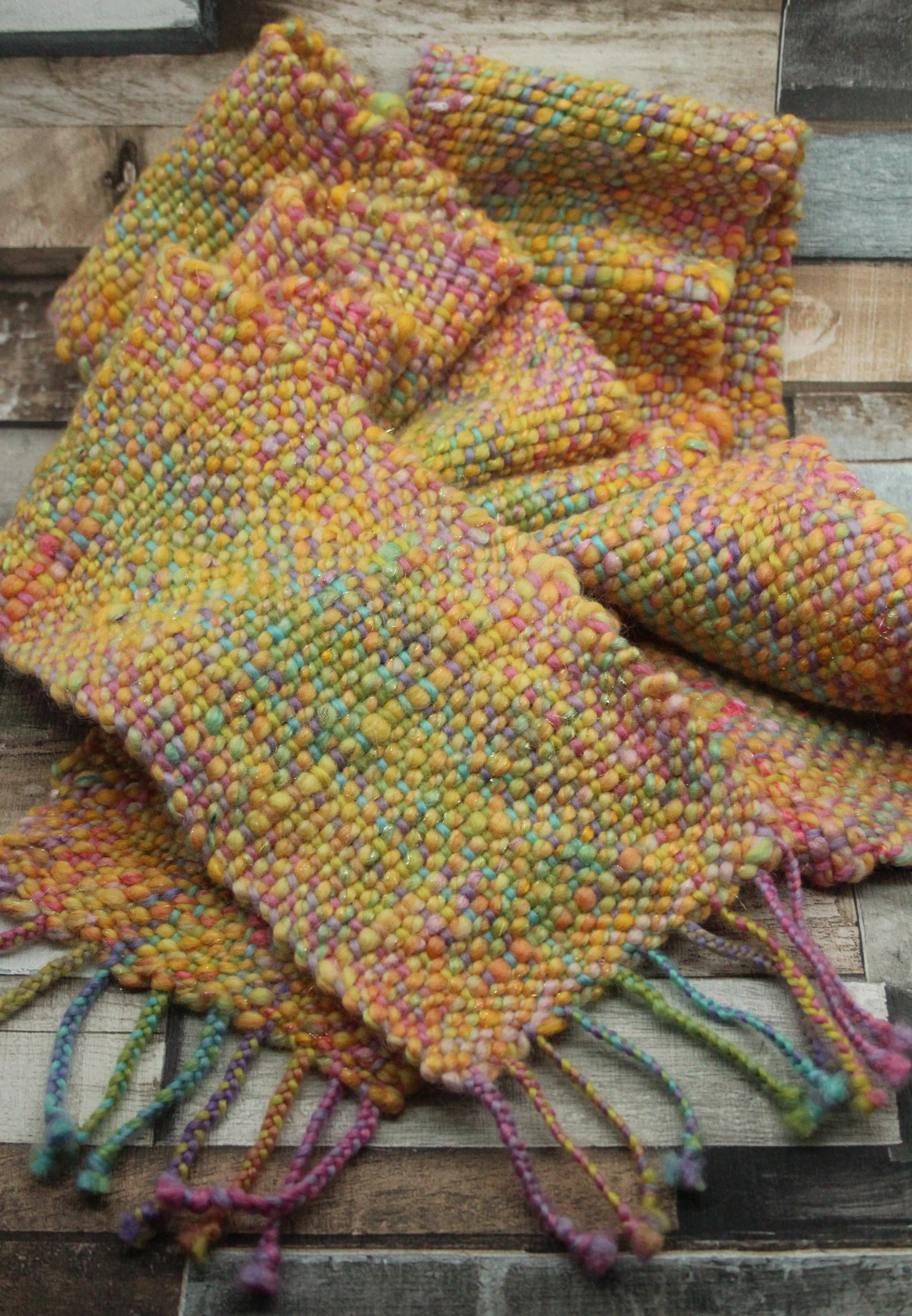 Handwoven Scarf - 13cm wide 219cm long
