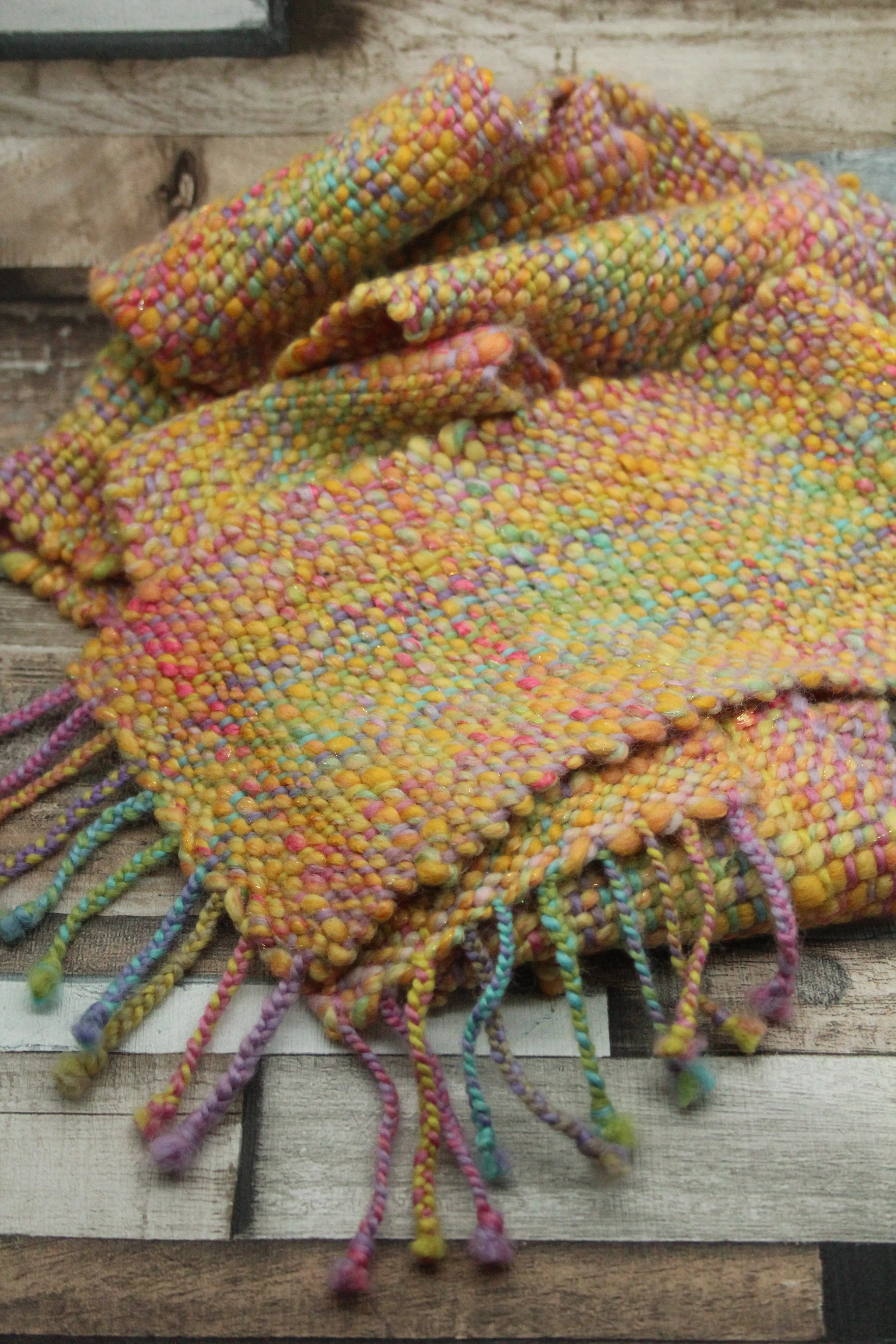 Handwoven Scarf - 13cm wide 219cm long