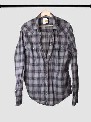 Hugo Boss Orange Checkered Shirt (XL)