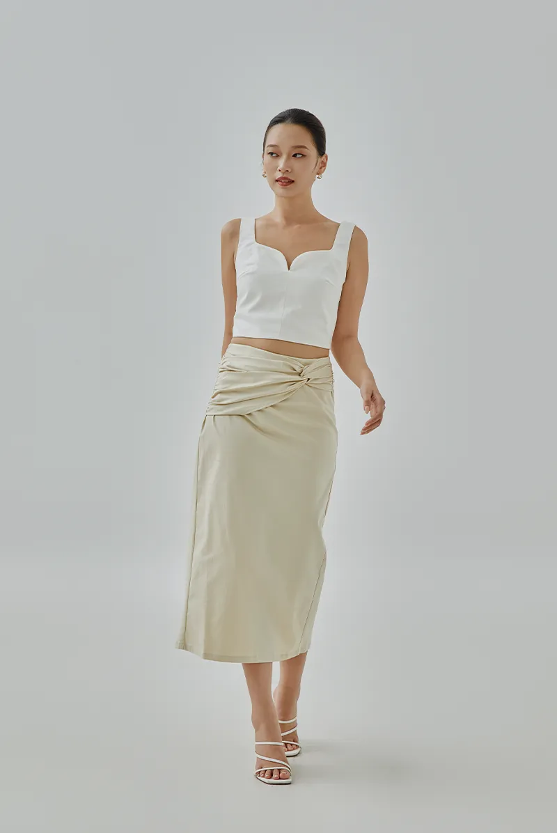 Hyera Twist Knot Pencil Skirt