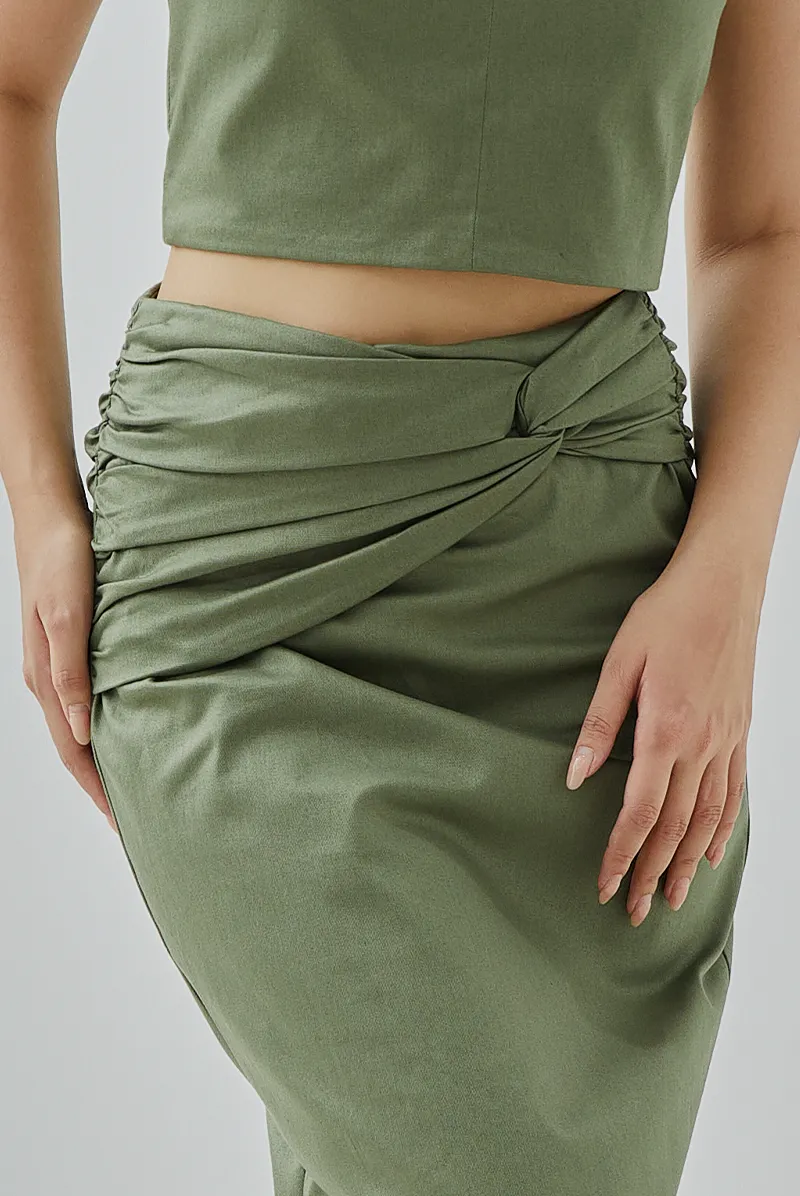 Hyera Twist Knot Pencil Skirt