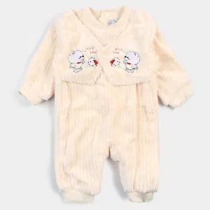 Infant Boys Knitted Character Romper - beige