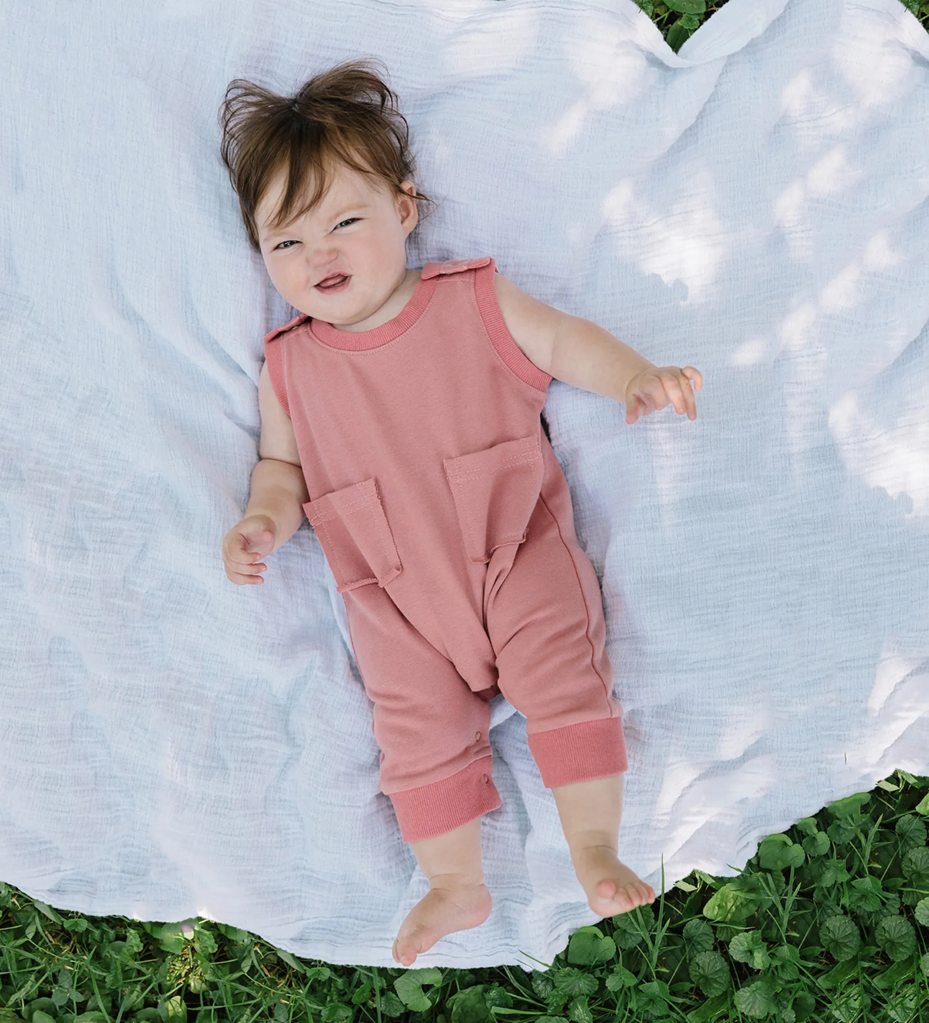 Infant sleeveless romper