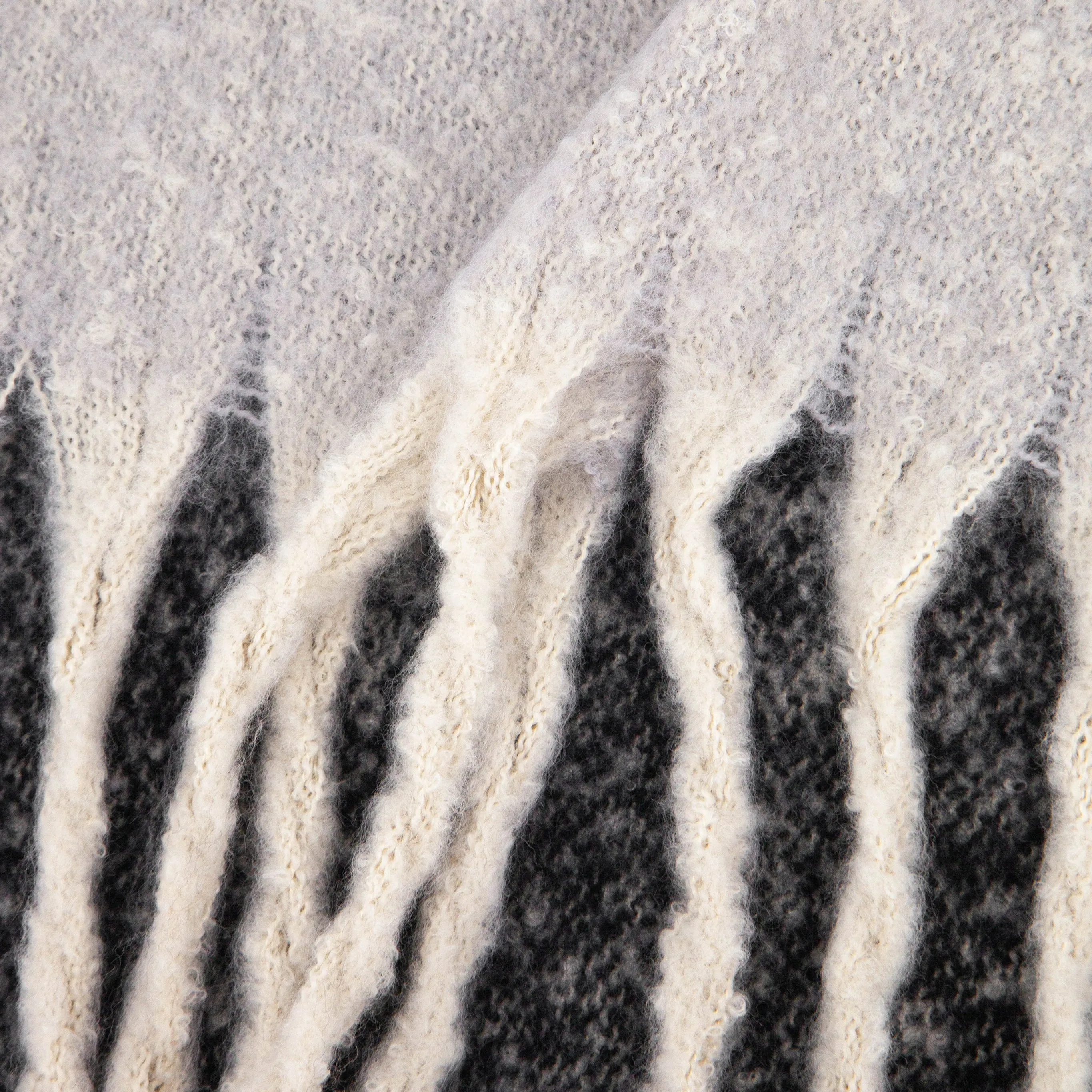 Isa Heavyweight Scarf - Grey, Colour Block