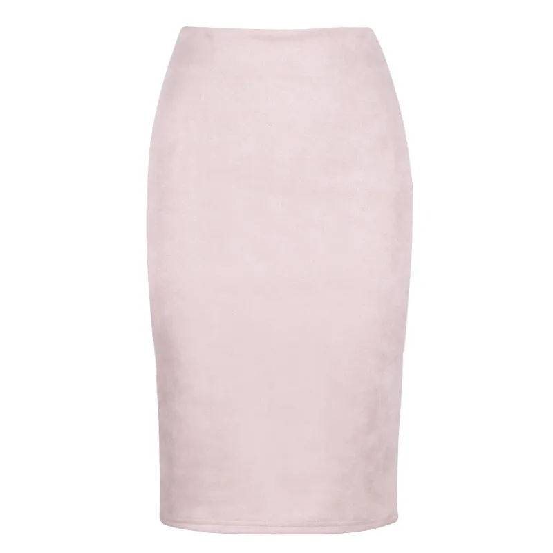 Korean Solid Colored Splitted Skirt High Waist Hip Flattering Slim Look All-Matching Skirt