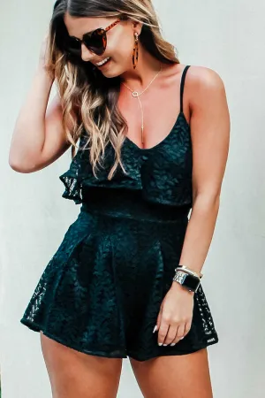 Last Word - Lace Romper Black