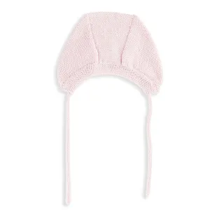 Light Pink Hat with Cableknit Detail