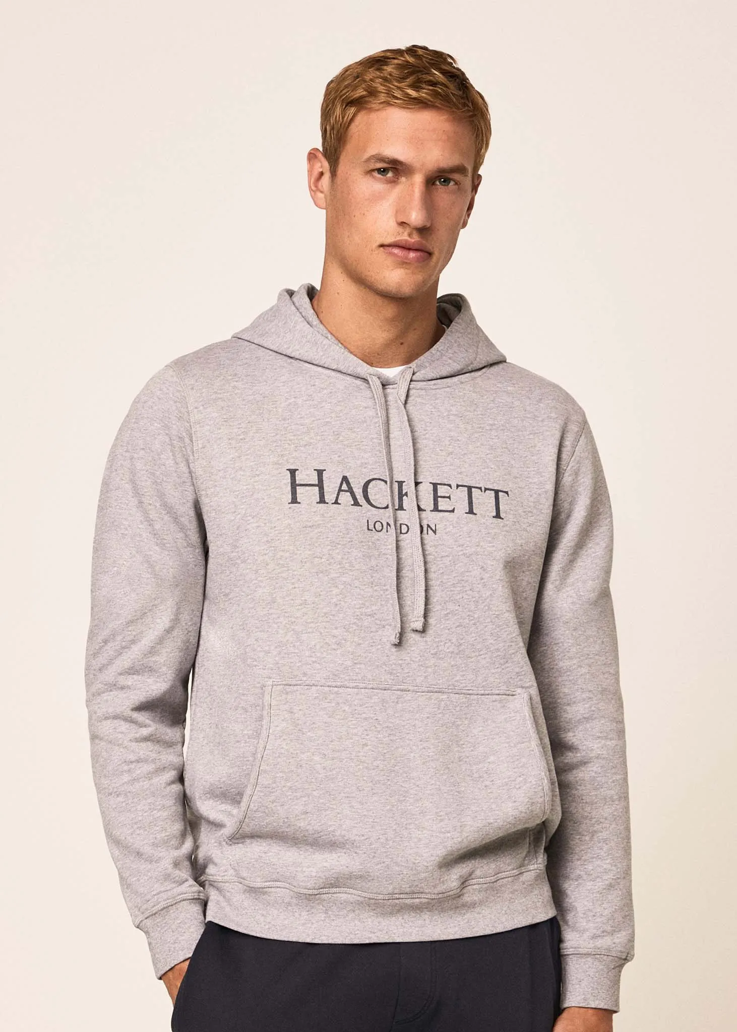 Logo hoodie - light grey marl
