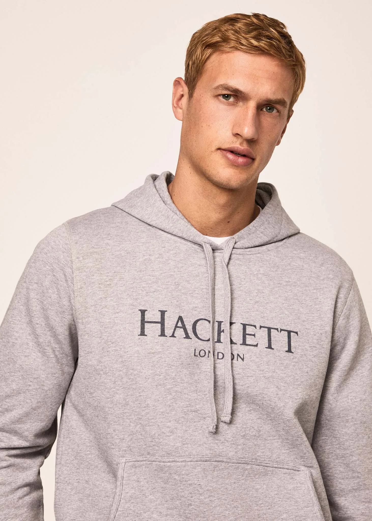 Logo hoodie - light grey marl