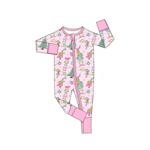 LR1042  Grinch girl boy romper 202405 preorder
