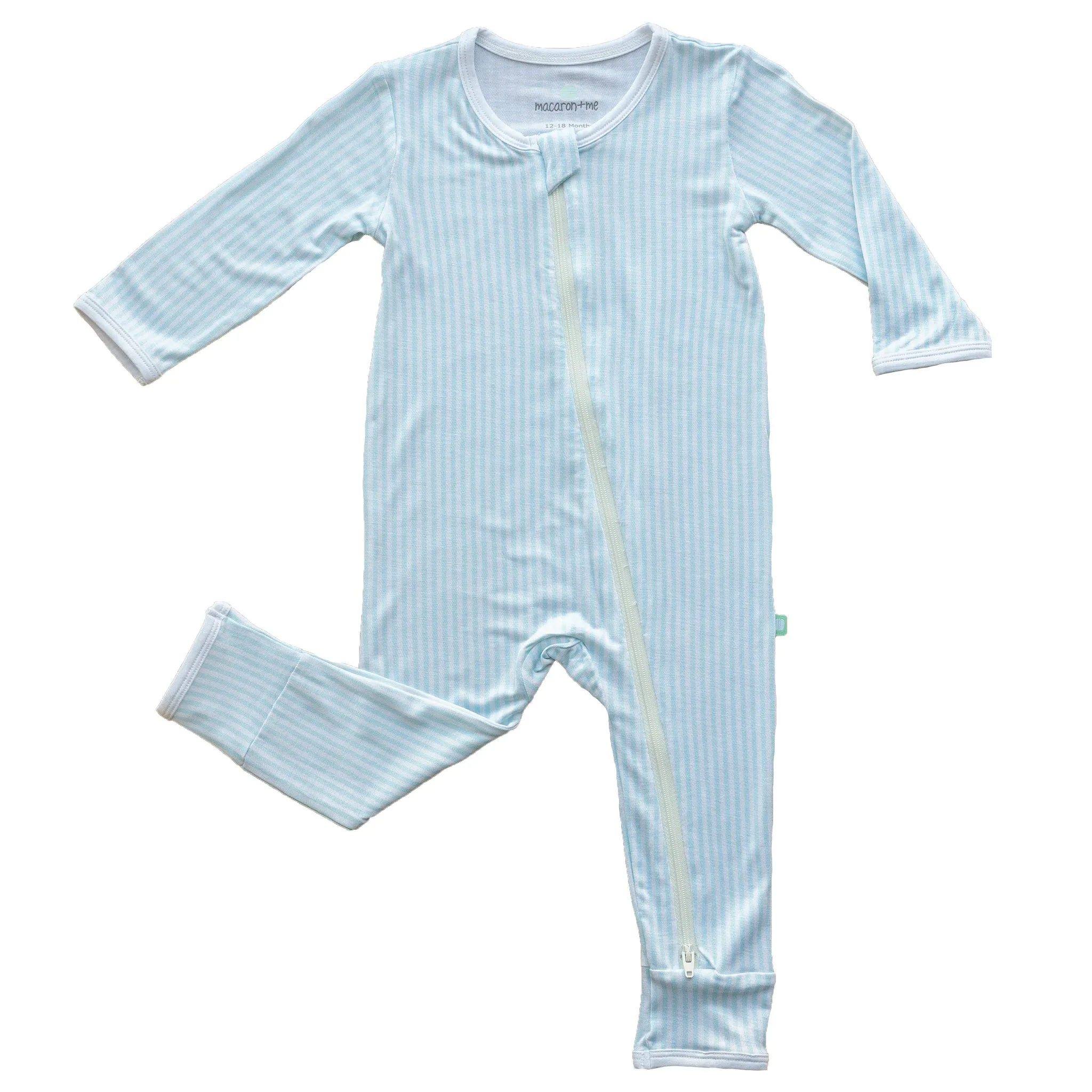 Macaron   Me Blue Seersucker Romper